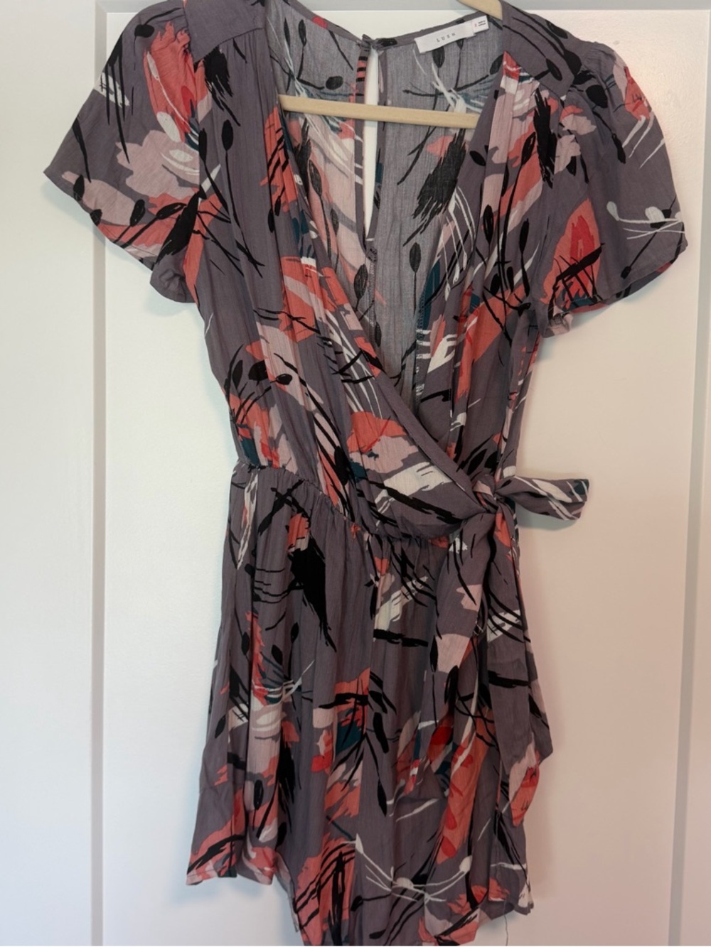 Lush Floral Wrap Romper